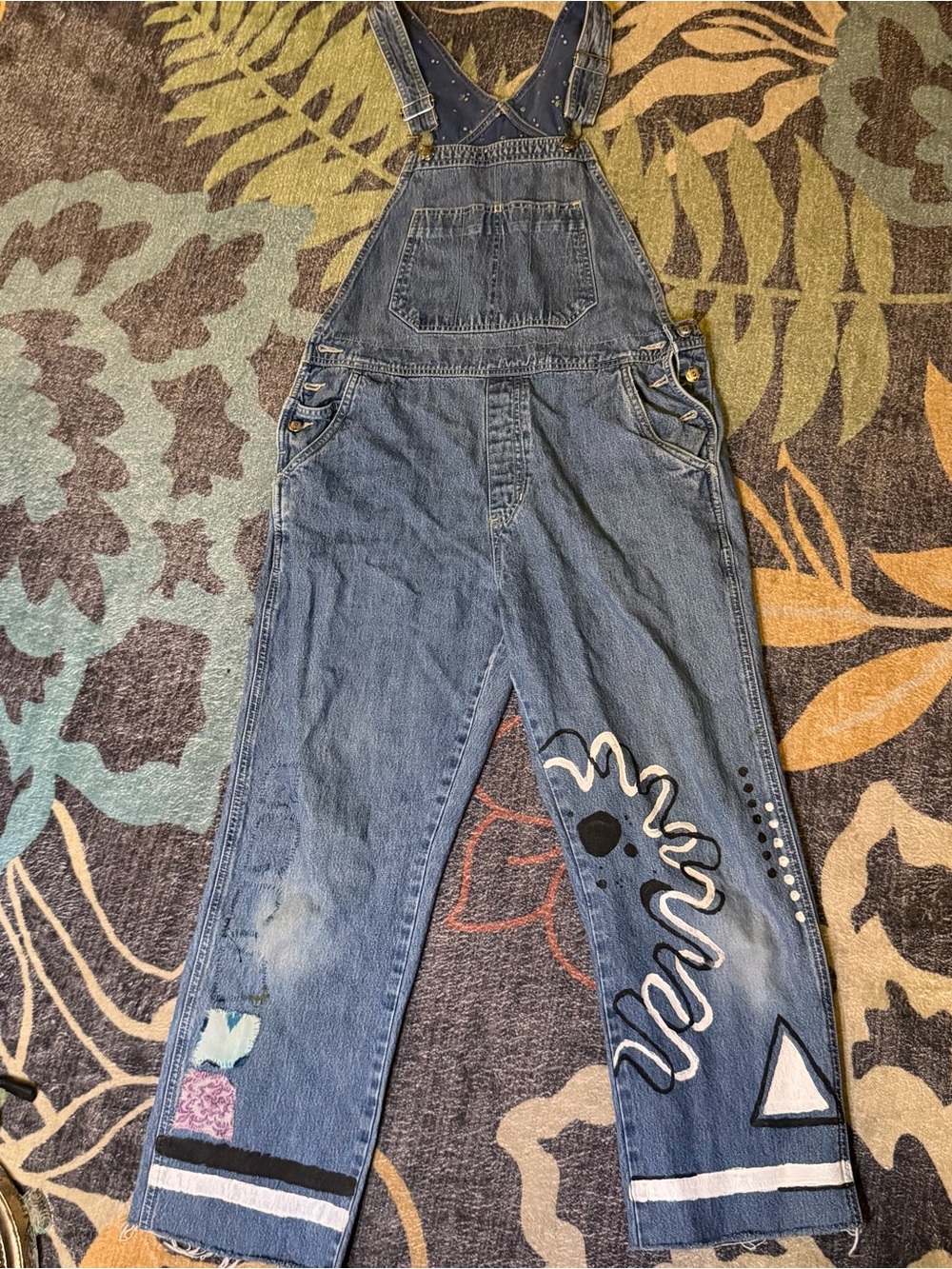 Vintage Cherokee Womens M Cotton Blue Denim Overalls Carpenter 90s Mom Gardening